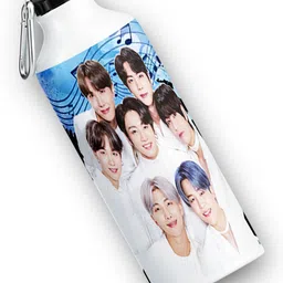 printingzone Bts Sipper Bts Water Bottle Bts Army Sipper For Girls Boys School Bottle(O) 600 ml Water Bottle image 2