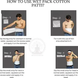 manushya life Wet pack cotton patti for body detox Satvic Lifestyle Gauze Medical Dressing image 3