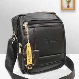magnifique Men & Women Black Messenger Bag image 2