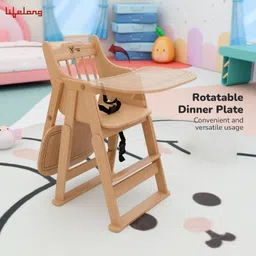 lifelong Wooden High Chair for Baby - Highchair with Tray for Toddlers image 4