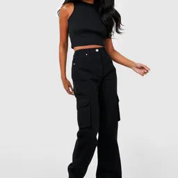 kotty Women Regular High Rise Black Jeans-picture-16