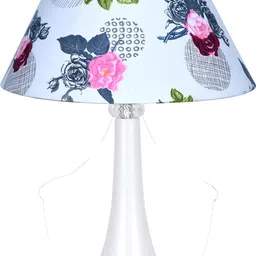 glowhere Farmhouse Matte Table Lamp, Rose Cone Shade, E27 Bedside & Living Room Table Lamp image 2