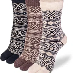 supersox Winter Thermal Regular Length Socks for Women Printed Calf Length image 1