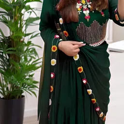 house of common Embellished Semi Stitched Lehenga Choli image 2