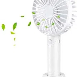 Wilo Portable Hand Fan - Powerful Brushless Motor Small Fan, 3-Speeds, USB Fan USB Rechargeable Mini Fan with Standing Holder Handy Base For Home Office Mini USB Fan image 2