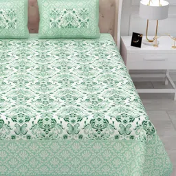bharatlinen 104 TC Cotton Double Jaipuri Prints Flat Bedsheet-picture-24