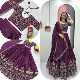 kalejo Embroidered Semi Stitched Lehenga Choli image 5