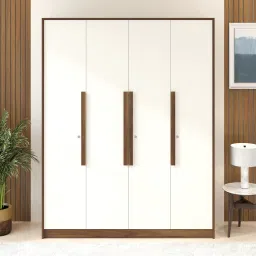 bluewud Maltein 4 Door Engineered Wood Wardrobe In Brown Maple & White Finish-picture-15