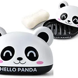 Cute Panda Soap Box Holder With Cover-image-15