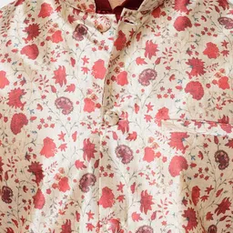 kaifoo Men Pure Silk Kurta Pyjama Ethnic Jacket Set image 4