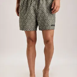 calvin klein Small Logo Olive Low Rise Swimwear Shorts Printed Men Swim Bottom Green Swimsuit-picture-15