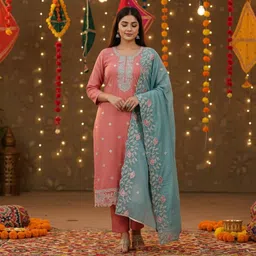 fashionwear Cotton Silk Blend Women Churidar image 4