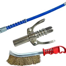 10000 PSI Gun Coupler Quick Lock Grease with golden brush and flexible pipe Manual Dispenser-image-66