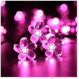 glowserie 14 LEDs 3 m Pink Steady Flower Rice Lights image 2