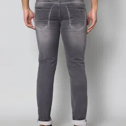rj denim Men Slim Mid Rise Grey Jeans image 3