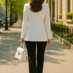 aarominfinity Women Solid Single Breasted Casual, Party, Formal, Festive & Wedding Blazer image 2