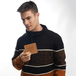 spiffy Men Trendy Tan Genuine Leather RFID Wallet image 2