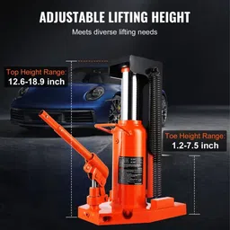 nutronics TOJ-5Ton Toe Jack 2.5/5 Ton Hydraulic Lifting Machine Manual Cylinder Jack Vehicle Jack image 3