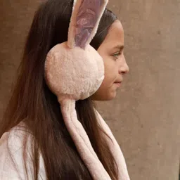 reffer Cute jumping rabbit earmuffs for kids girls boys with chu chu sound(4 to14years) Ear Muff image 3