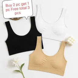 wingslove Pack of 3 Women Bralette Non Padded Bra-picture-25