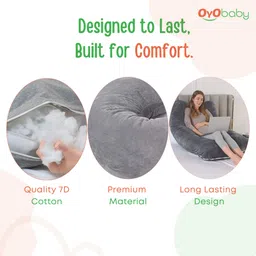 oyo baby C-Shape Microfibre Solid Pregnancy Pillow Pack of 1 image 5