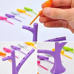 snd enterprises Bird Fruit fork Set with Stand - Fruit Pick for kids | Pack of 1 | Disposable Plastic Fruit Fork image 4