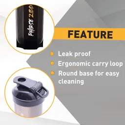 muscleblaze 100% Leakproof, BPA-Free Blender Bottle for Protein and Water 650 ml Shaker image 3