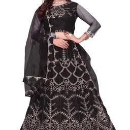 legcayethanic Embroidered Semi Stitched Lehenga Choli-picture-13