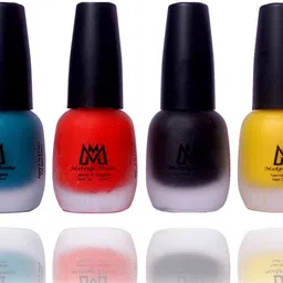 makeupmania Premium Collection Nail Polish, Combo of 4 Velvet Matte Nail Enamels - MM#20 Multicolor-picture-30