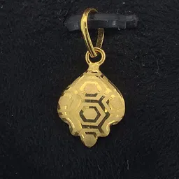 NJ Arts Honeycomb Teardrop Pendant 18kt Yellow Gold Pendant-image-41