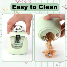 kiditos Electric Pencil Sharpener Cute Portable Panda Design for Students Single Pencil Sharpeners image 3