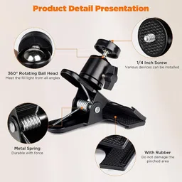 Urban Infotech 6" Inch Ring Light Set For Makeup, Zoom Meetings and Instagram Reels Video image 2