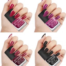xeymak Nail Polish Quick Dry Single application 4 Pc set 4,5,8,9 Multicolor-picture-46