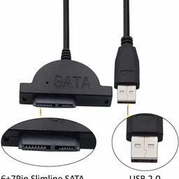 AlexVyan USB 2.0 to 13Pin Slimline SATA Laptop CD/DVD ROM Optical Drive Adapter USB Adapter image 3