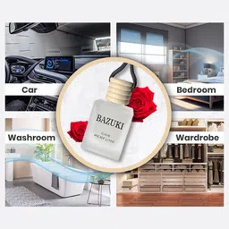 bazuki Car Air Purifier with Rose fragrance Portable Car Air Purifier image 5