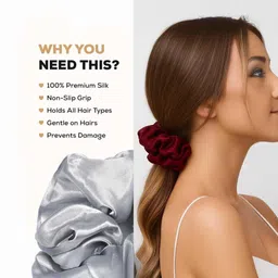 gixer Luxury Satin Scrunchies Gift for Women and Girls Random Colour Scrunchies Rubber Band image 5