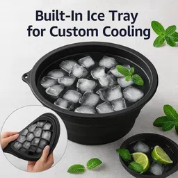 mbvtreads Silicone Massage Bowl Facial Ice Bath,Collapsible Bowl for Face Ice Bath with Built-in Icetray Disposable image 5