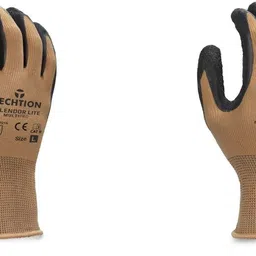 techtion SPLENDOR LITE MULTIPRO Brown Black Coating Safety Gloves Pack of 2 Pairs Nitrile, Latex Safety Gloves image 2