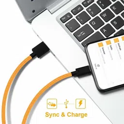 SANNO WORLD USB Type C Cable 1.01 m USB Type C Cable Suitable for One-- Plus All Type C Devices (Dash Cable, orange) (one--plus Dash Cable(orange) image 4