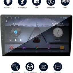 audio wheels CarPlay 9" 1280P|Android 13 | TS-9|2/32GB + AHD Camera for Seamless Connectivity Black LCD image 2
