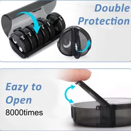 serplex 7-day Weekly Pill Organizer Box with Day and Night Compartments Portable Case Pill Box image 5