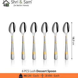 shri & sam Lush Desert Spoon Stainless Steel Cutlery Set image 2