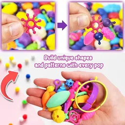 wembley Pop Beads for Girls Kid’s Jewelry Making Kit DIY Bracelet Rings Craft Kits image 3