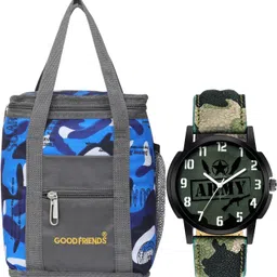 Travel Lunch / Tiffin / School Bag /Army Watch Waterproof Lunch Bag-image-5
