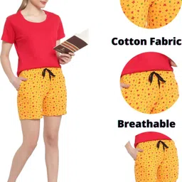 myo Pack of 3 Printed Women Multicolor Regular Shorts image 4