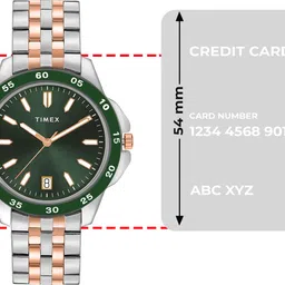 timex Green Dial Gift Set Analog Watch - For Couple TW0PRE007 image 4