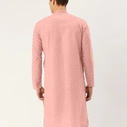 chirasvi Men Embroidered Cotton Blend Straight Kurta image 3