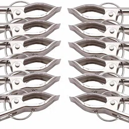duvik Stainless Steel Cloth Drying Pegs/Clips Set of 24 Pcs/Silver Stainless Steel Cloth Clips-picture-15