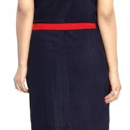 deeram Navy Blue, Red Free Size Bath Robe image 2