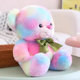 asjs Rainbow 30 CM Soft Toy Lovable Huggable Cute Teddy Bear Plush Toy - 30 cm image 2